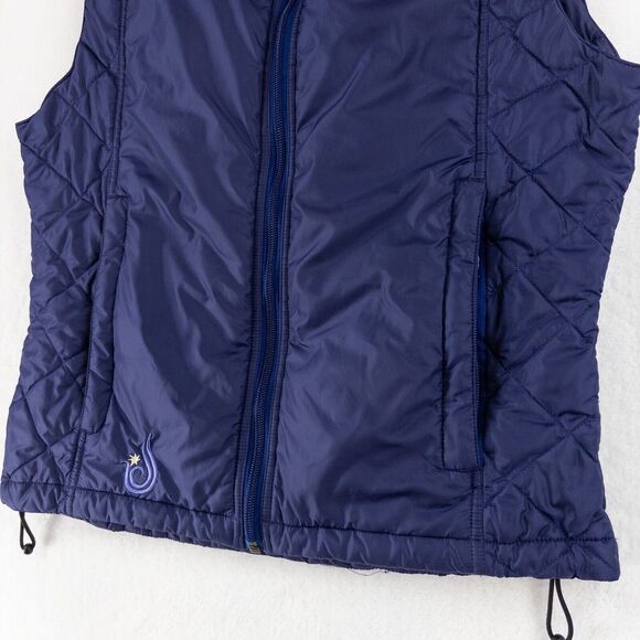 ISIS Thermolite Vest Size 6 Quilted Puffer Zip Up Purple Pockets Lightweight - Picture 3 of 12